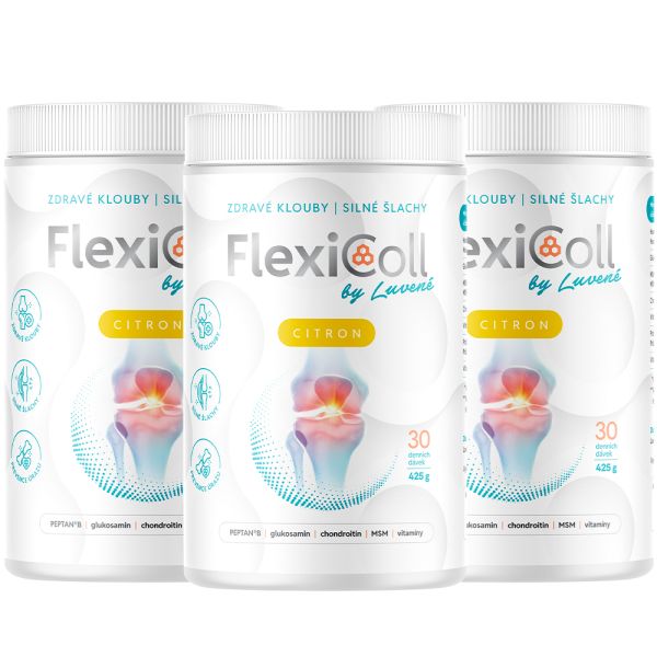 Kĺbová výživa FlexiColl citrón, 2+1 ZADARMO